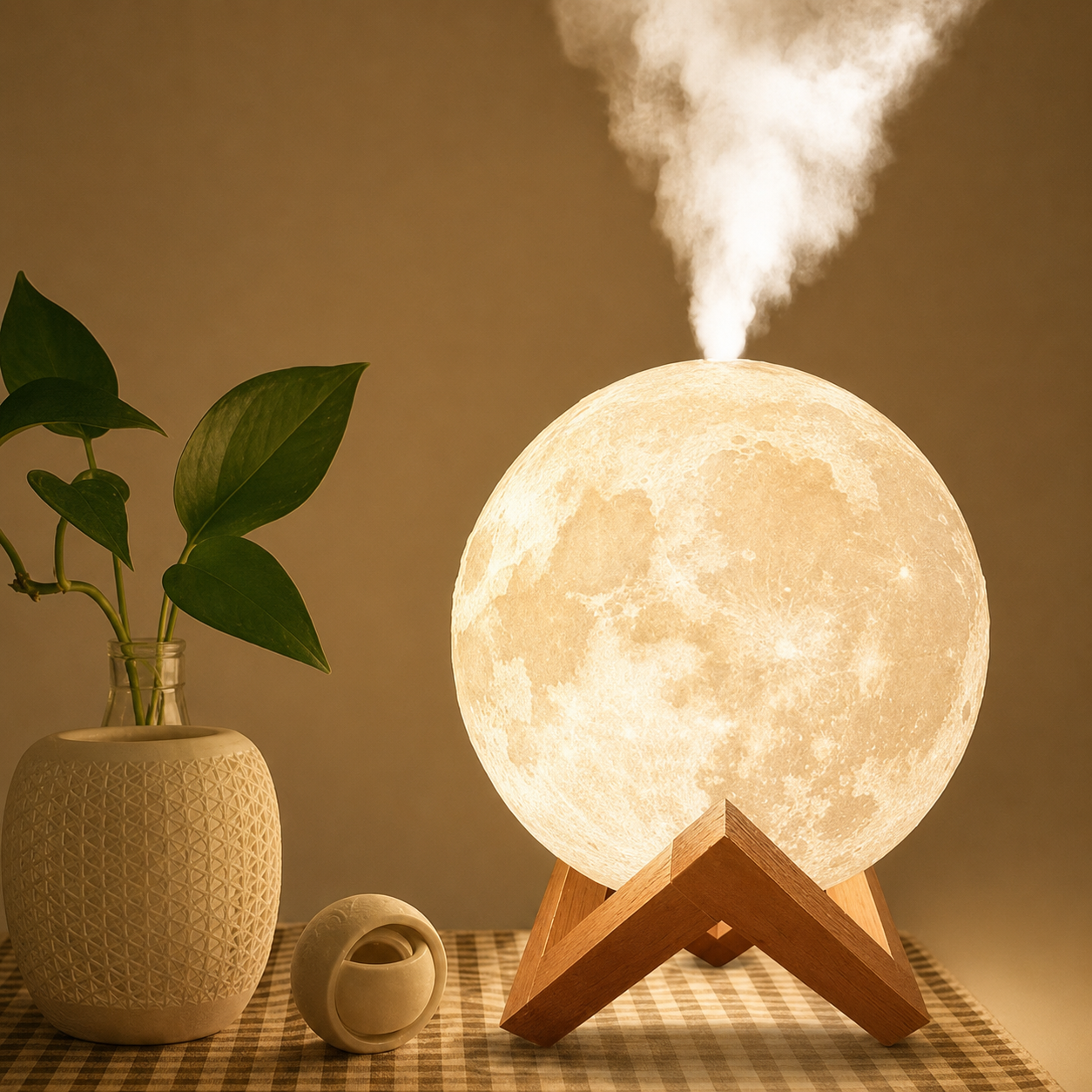 Lampara Humidificador Diseño de Luna