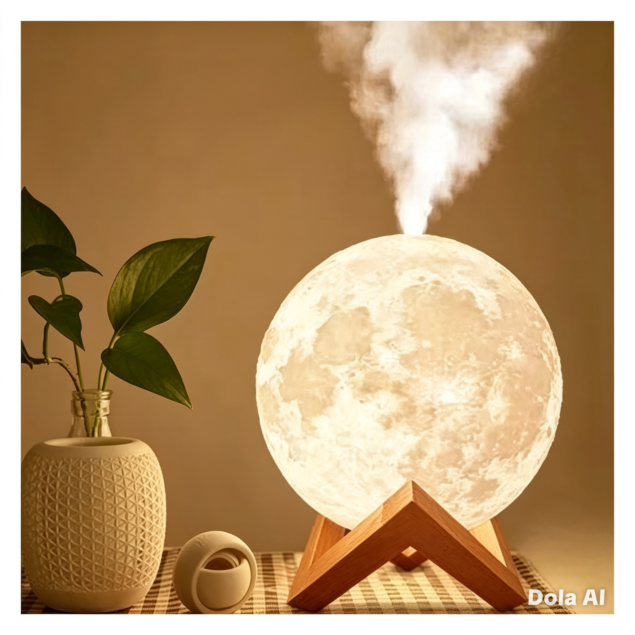 Lampara Humidificador Diseño de Luna